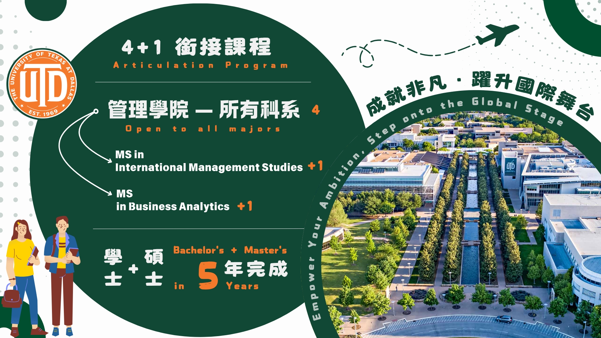 【UT-Dallas 德州大學達拉斯分校】銜接課程 4+1 Articulation Programs